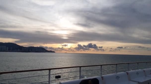 Georgetown Penang Malaysia May 2022 Cruise Trip Penang Island Onboard — Stock Video