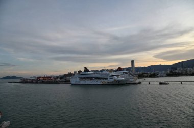 Georgetown, Penang Malezya - 19 Mayıs 2022: Penang Adası etrafında Ege Cenneti Gemisi ile bir gezi