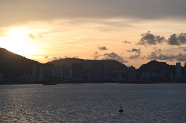 Georgetown, Penang Malezya - 19 Mayıs 2022: Penang Adası etrafında Ege Cenneti Gemisi ile bir gezi