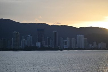 Georgetown, Penang Malezya - 19 Mayıs 2022: Penang Adası etrafında Ege Cenneti Gemisi ile bir gezi