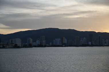 Georgetown, Penang Malezya - 19 Mayıs 2022: Penang Adası etrafında Ege Cenneti Gemisi ile bir gezi