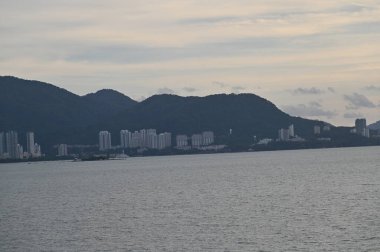 Georgetown, Penang Malezya - 19 Mayıs 2022: Penang Adası etrafında Ege Cenneti Gemisi ile bir gezi