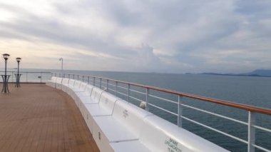Georgetown, Penang Malezya - 19 Mayıs 2022: Penang Adası etrafında Ege Cenneti Gemisi ile bir gezi