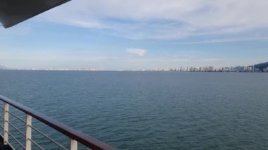 Georgetown, Penang Malezya - 19 Mayıs 2022: Penang Adası etrafında Ege Cenneti Gemisi ile bir gezi