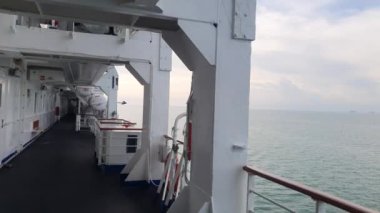 Georgetown, Penang Malezya - 19 Mayıs 2022: Penang Adası etrafında Ege Cenneti Gemisi ile bir gezi