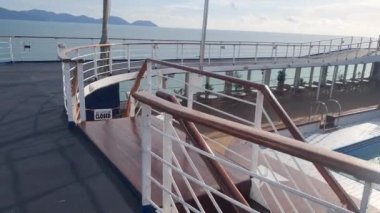 Georgetown, Penang Malezya - 19 Mayıs 2022: Penang Adası etrafında Ege Cenneti Gemisi ile bir gezi