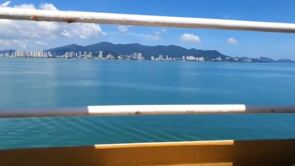 Georgetown Penang Malaysia May 2022 Cruise Trip Penang Island Onboard — Stock Video