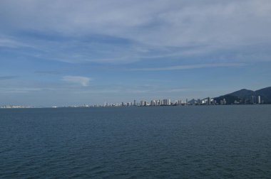 Georgetown, Penang Malezya - 19 Mayıs 2022: Penang Adası etrafında Ege Cenneti Gemisi ile bir gezi