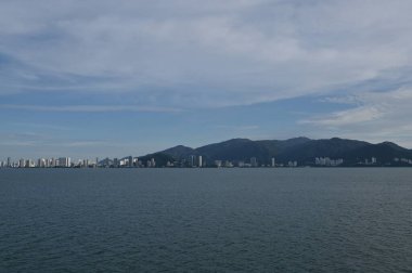 Georgetown, Penang Malezya - 19 Mayıs 2022: Penang Adası etrafında Ege Cenneti Gemisi ile bir gezi