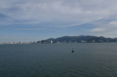 Georgetown, Penang Malezya - 19 Mayıs 2022: Penang Adası etrafında Ege Cenneti Gemisi ile bir gezi