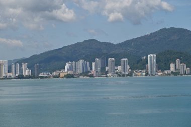 Georgetown, Penang Malezya - 19 Mayıs 2022: Penang Adası etrafında Ege Cenneti Gemisi ile bir gezi