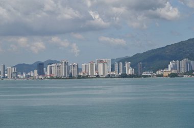 Georgetown, Penang Malezya - 19 Mayıs 2022: Penang Adası etrafında Ege Cenneti Gemisi ile bir gezi