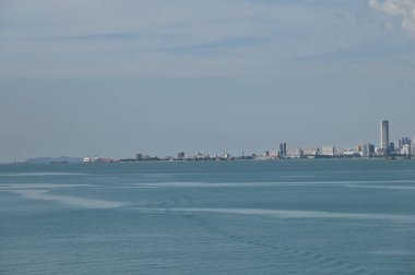 Georgetown, Penang Malezya - 19 Mayıs 2022: Penang Adası etrafında Ege Cenneti Gemisi ile bir gezi