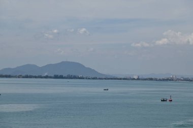 Georgetown, Penang Malezya - 19 Mayıs 2022: Penang Adası etrafında Ege Cenneti Gemisi ile bir gezi