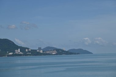 Georgetown, Penang Malezya - 19 Mayıs 2022: Penang Adası etrafında Ege Cenneti Gemisi ile bir gezi
