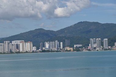 Georgetown, Penang Malezya - 19 Mayıs 2022: Penang Adası etrafında Ege Cenneti Gemisi ile bir gezi
