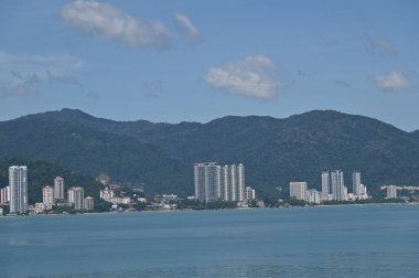 Georgetown, Penang Malezya - 19 Mayıs 2022: Penang Adası etrafında Ege Cenneti Gemisi ile bir gezi