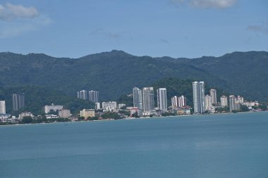 Georgetown, Penang Malezya - 19 Mayıs 2022: Penang Adası etrafında Ege Cenneti Gemisi ile bir gezi