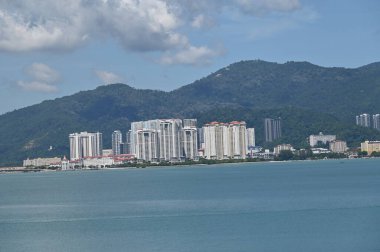 Georgetown, Penang Malezya - 19 Mayıs 2022: Penang Adası etrafında Ege Cenneti Gemisi ile bir gezi
