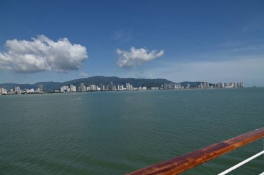 Georgetown, Penang Malezya - 19 Mayıs 2022: Penang Adası etrafında Ege Cenneti Gemisi ile bir gezi
