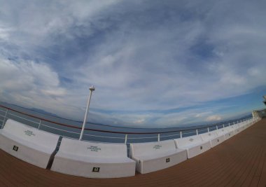 Georgetown, Penang Malezya - 19 Mayıs 2022: Penang Adası etrafında Ege Cenneti Gemisi ile bir gezi