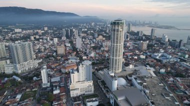 Georgetown, Penang Malezya - 19 Mayıs 2022: Penang Adası etrafında Ege Cenneti Gemisi ile bir gezi