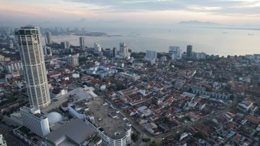Georgetown, Penang Malezya - 19 Mayıs 2022: Penang Adası etrafında Ege Cenneti Gemisi ile bir gezi