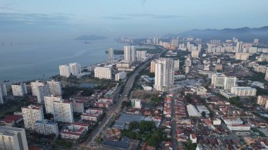 Georgetown, Penang Malezya - 19 Mayıs 2022: Penang Adası etrafında Ege Cenneti Gemisi ile bir gezi