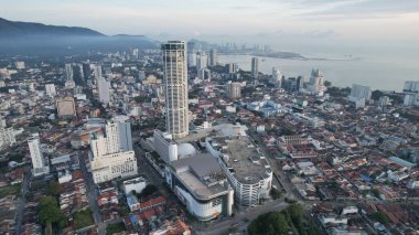 Georgetown, Penang Malezya - 19 Mayıs 2022: Penang Adası etrafında Ege Cenneti Gemisi ile bir gezi