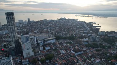 Georgetown, Penang Malezya - 19 Mayıs 2022: Penang Adası etrafında Ege Cenneti Gemisi ile bir gezi