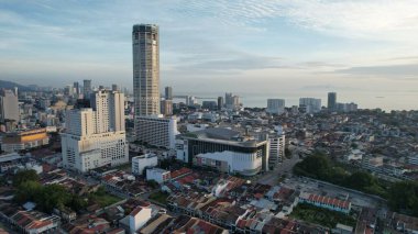 Georgetown, Penang Malezya - 14 Mayıs 2022 Ermeni Caddesi ve Georgetown 'un İnanılmaz Sahnesi