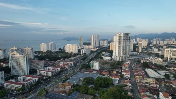 Georgetown, Penang Malezya - 14 Mayıs 2022 Ermeni Caddesi ve Georgetown 'un İnanılmaz Sahnesi