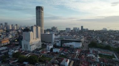 Georgetown, Penang Malezya - 14 Mayıs 2022 Ermeni Caddesi ve Georgetown 'un İnanılmaz Sahnesi