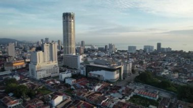 Georgetown, Penang Malezya - 14 Mayıs 2022 Ermeni Caddesi ve Georgetown 'un İnanılmaz Sahnesi