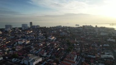 Georgetown, Penang Malezya - 14 Mayıs 2022 Ermeni Caddesi ve Georgetown 'un İnanılmaz Sahnesi
