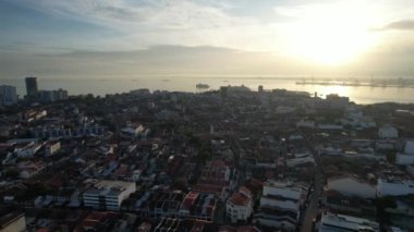 Georgetown, Penang Malezya - 14 Mayıs 2022 Ermeni Caddesi ve Georgetown 'un İnanılmaz Sahnesi