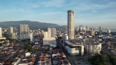 Georgetown, Penang Malezya - 14 Mayıs 2022 Ermeni Caddesi ve Georgetown 'un İnanılmaz Sahnesi