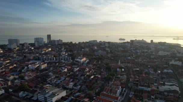 Georgetown Penang Malaysia Május 2022 Amazing Scenery Armenian Street Georgetown — Stock videók