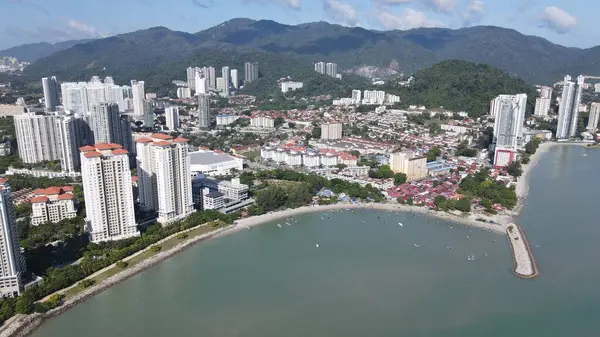 Georgetown Penang Malajzia 2022 Május Straits Quay Landmark Buildings Villages — Stock Fotó