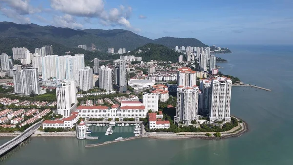 Georgetown Penang Malásia Maio 2022 Straits Quay Landmark Buildings Villages — Fotografia de Stock