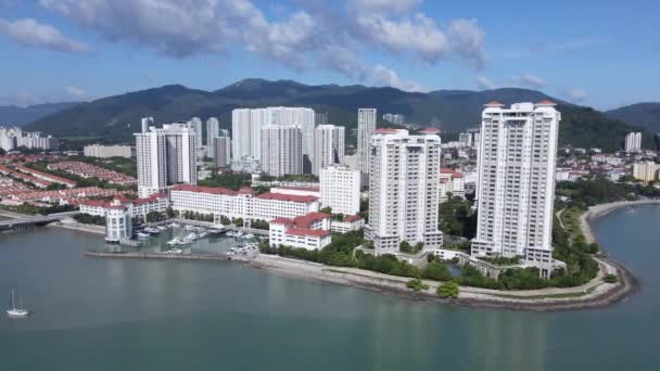 Georgetown Penang Malajzia 2022 Május Straits Quay Landmark Buildings Villages — Stock videók