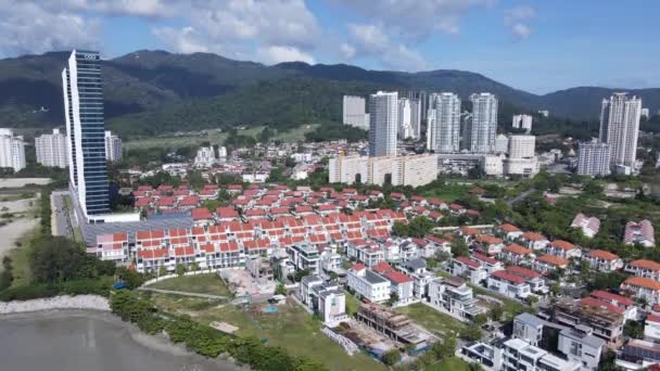 Georgetown Penang Malaysia Mai 2022 Straits Quay Landmark Buildings Villages – stockvideo