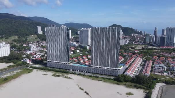 Georgetown Penang Malezja Maja 2022 Cieśnina Zabytkowe Budynki Wsie Wzdłuż — Wideo stockowe