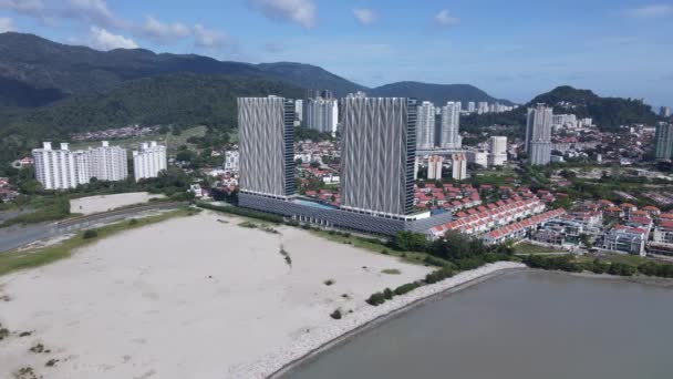 Georgetown Penang Malaysia Mai 2022 Die Straits Quay Markante Gebäude — Stockvideo