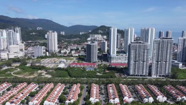 Georgetown Penang Malasia Mayo 2022 Muelle Del Estrecho Edificios Emblemáticos — Vídeo de stock