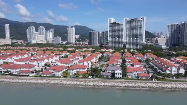 Georgetown Penang Malaysia May 2022 Straits Quay Landmark Buildings Villages — Stock Video