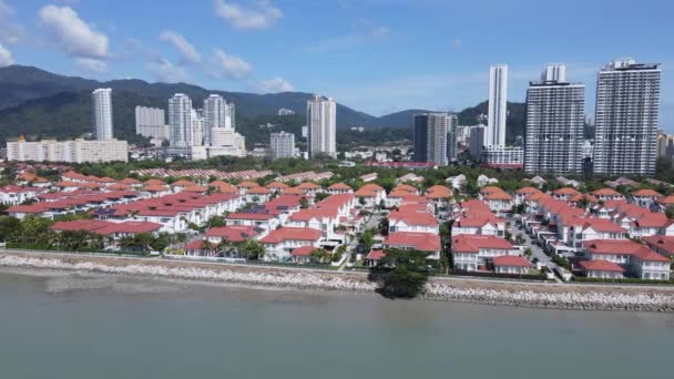 Georgetown Penang Malásia Maio 2022 Straits Quay Landmark Buildings Villages — Vídeo de Stock