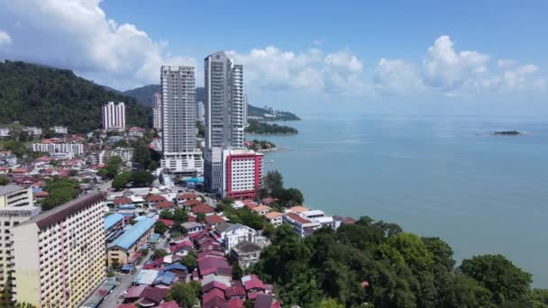 Georgetown Penang Malásia Maio 2022 Straits Quay Landmark Buildings Villages — Vídeo de Stock