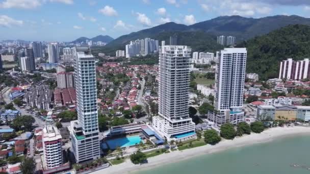 Georgetown Penang Malásia Maio 2022 Straits Quay Landmark Buildings Villages — Vídeo de Stock