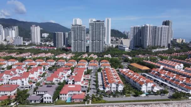 Georgetown Penang Malajsie Května 2022 Straits Quay Landmark Buildings Villages — Stock video